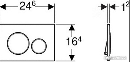 Панель смыва Geberit Sigma 20 115.882.DW.1 (черный матовый)