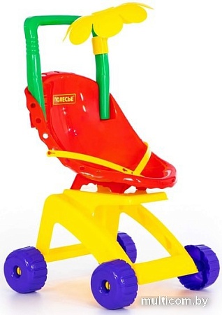 Коляска для кукол Полесье Ромашка 7445 (фиолетовые колеса)