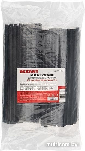 Клеевые стержни Rexant 09-1104 (10 шт, черный)