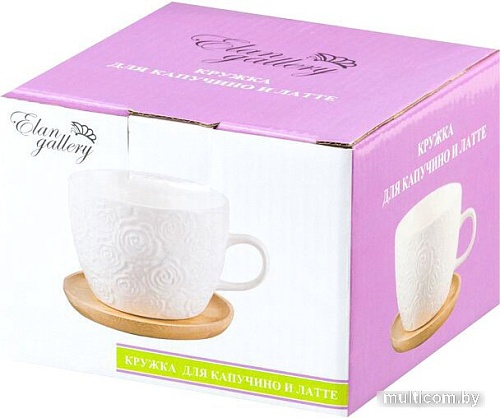 Чашка с блюдцем Elan Gallery Розы 540291