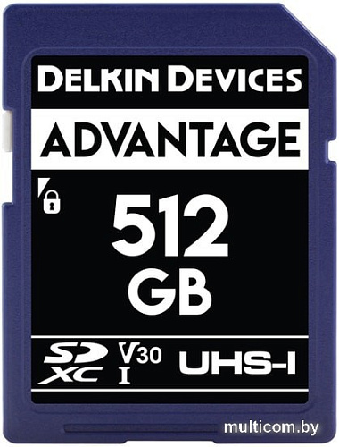 Карта памяти Delkin Devices SDXC Advantage UHS-I 512GB