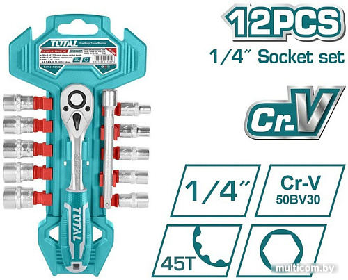 Набор торцевых головок Total THT14114126 (12 предметов)