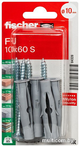 Fischer FU 10x60 S K NV 84328 (4 шт)