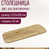 Столешница Millwood Закругленная 115x70x3.6 (дуб золотой Craft)