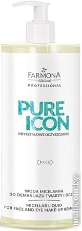 Farmona Мицеллярная вода Pure Icon для снятия макияжа с лица глаз 500 мл