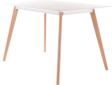 Кухонный стол Signal Milan 140x80 (белый/дуб)
