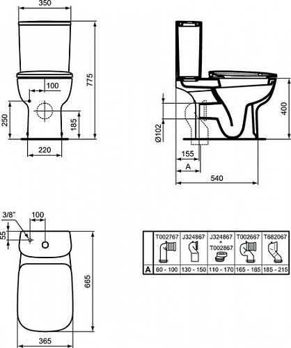 Унитаз Ideal Standard Esedra T283401