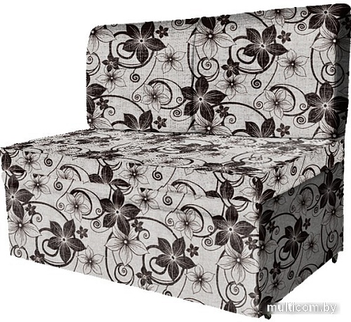 Диван Асмана Ника 1.0 (рогожка цветок крупный коричневый)