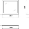 Мебель для ванных комнат Гамма Зеркало 24 100x80 (белый)