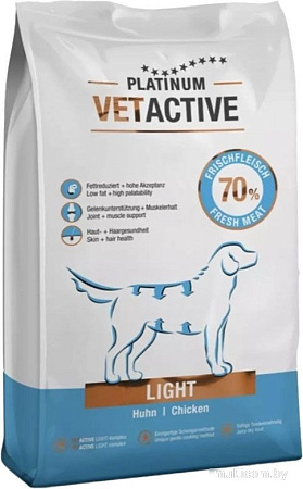Сухой корм для собак Platinum Vetactive Light для взрослых собак с курицей 1.5 кг