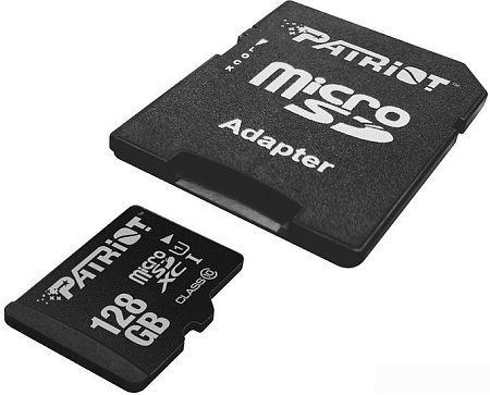 Карта памяти Patriot microSDXC LX Series (Class 10) 128GB + адаптер [PSF128GMCSDXC10]