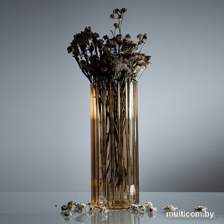 Ваза Элетех Тубо 8x20 4840900079 (рифленый янтарный)