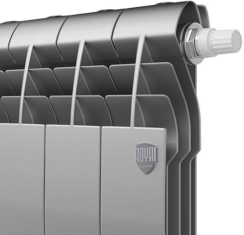Биметаллический радиатор Royal Thermo BiLiner 500 Silver Satin VR (4 секции)