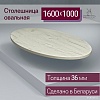 Столешница Millwood овальная 1600х1000х36 51783_bk_3 (дуб белый Craft)