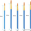 Набор кистей ArtSpace синтетика круглые № 1, 2, 3, 4, 5 SB1-5_2386 (5 шт)
