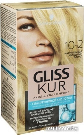Крем-краска для волос Gliss Kur Уход и увлажнение 10-2 натуральный холодный блонд