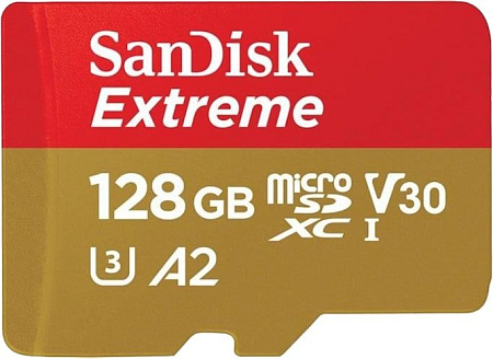 Карта памяти SanDisk Extreme microSDXC SDSQXBZ-128G-GN6MA 128GB (с адаптером)