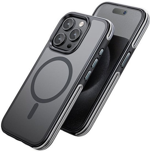 Чехол для телефона Hoco AS5 для iPhone 15 Pro магнитный противоударный (черный)