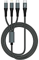 Кабель TFN TFN-C-3IN1-USBC-GR USB Type-A - USB Type-C/Lightning/microUSB (1.2 м, белый)