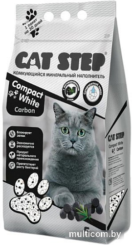Наполнитель Cat Step Compact White Carbon 5 л