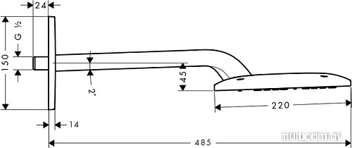 Верхний душ Hansgrohe Raindance E 420 AIR 1jet (27372000)