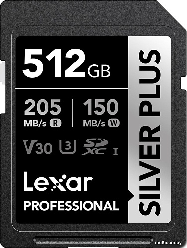 Карта памяти Lexar Professional SILVER PLUS SDXC LSDSIPL512G-BNNNG 512GB