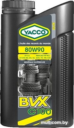 Трансмиссионное масло Yacco BVX C 100 80W-90 1л