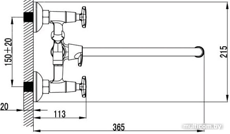 Смеситель Kaiser Crystal 28155