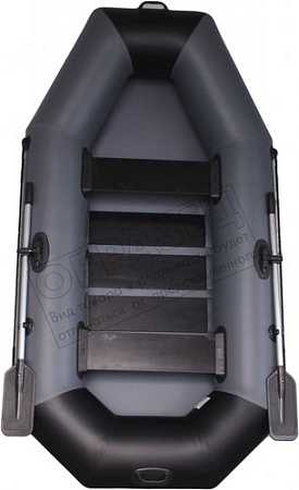 Гребная лодка Vivax К250 c полом-книгой (без киля, серый/черный)