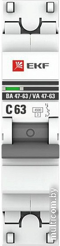 EKF PROxima ВА 47-63 1Р 63А (C) mcb4763-1-63C-pro