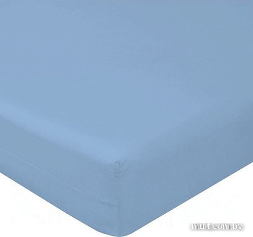 Постельное белье Luxsonia Трикотаж на резинке 140x200 Мр0010-8 (голубой)