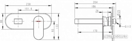 Смеситель Bravat Gina P69182C-ENG