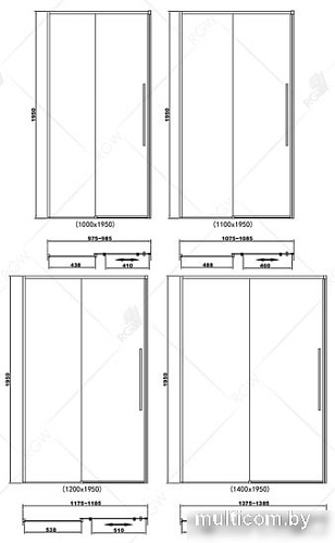 Стеклянная шторка для ванны RGW Stilvoll SV-12B 32321214-14 (черный/прозрачный)
