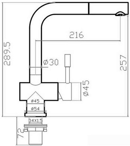 Смеситель ZorG SZR-0912 Vitis Inox
