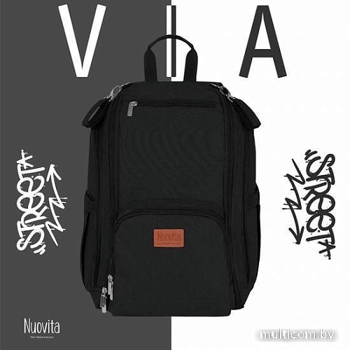 Рюкзак для мамы Nuovita Capcap Via (черный)