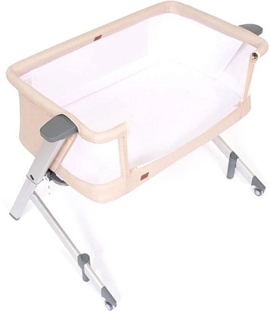 Приставная детская кроватка Nuovita Accanto Dalia (бежевый/серебристый)