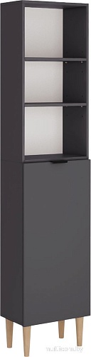 Стеллаж MONOFIX Одос с одной дверцей (графит)