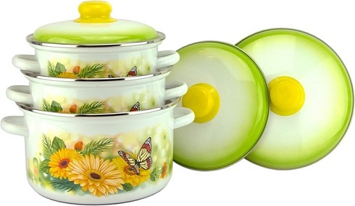 Набор кастрюль Эмаль Юлия 2-3099/6