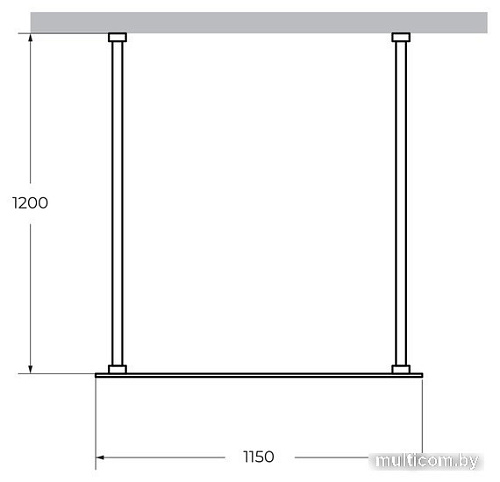 Душевая стенка Cezares LIBERTA-L-2-115-120-C-NERO