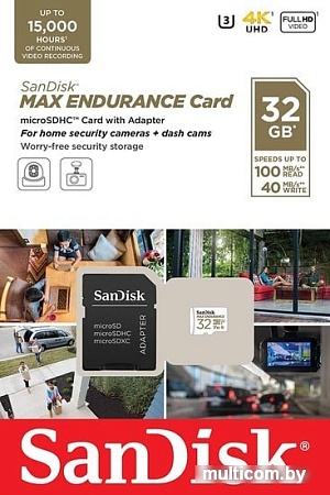 Карта памяти SanDisk microSDHC SDSQQVR-032G-GN6IA 32GB (с адаптером)