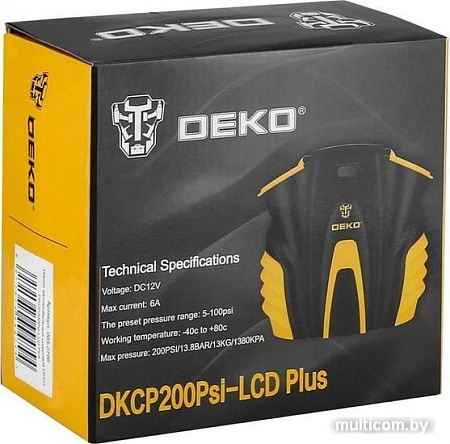 Автомобильный компрессор Deko DKCP200Psi-LCD Plus