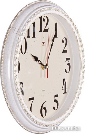 Настенные часы Рубин Классика 2950-004 (белый/золотистый)