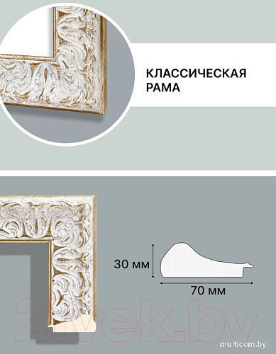 Фоторамка Декарт 50x70 8Л3605 (белый с золотом)