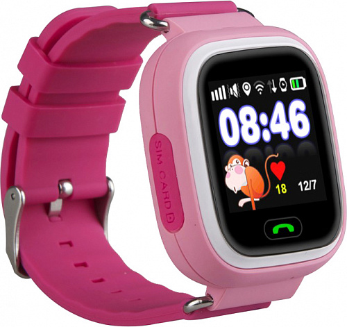 Умные часы Smart Baby Watch Q80 (розовый)