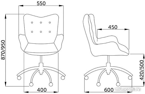 Кресло AksHome Белла (розовый велюр)