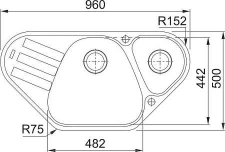 Кухонная мойка Franke Antea AZG 661-E (графит)