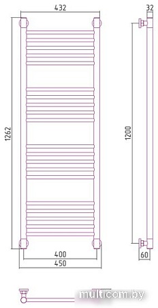 Полотенцесушитель Сунержа Богема+ прямая 1200х400 31-0220-1240