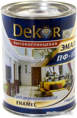 Эмаль Dekor ПФ-115 (бежевый, 0.8 кг)