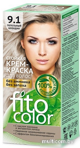 Крем-краска для волос Фитокосметик Fitocolor 9.1 пепельный блондин 115 мл