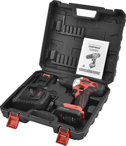 Дрель-шуруповерт Парма ДША-02-1312/2Li 02.021.00006 (с 2-мя АКБ, кейс)